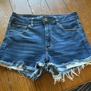 American Eagle High rise shortie next level stretch jean shorts